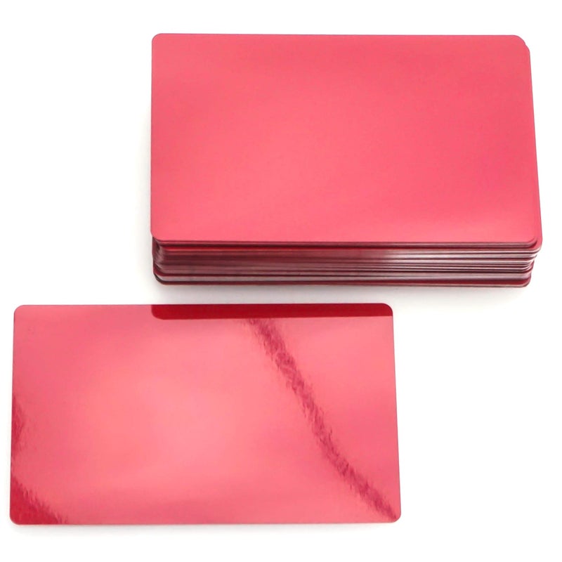 RXBC2011 بطاقات عمل معدنية فارغة ليزرية النقش الألمنيوم الأحمر RXBC2011 100 - Image 4